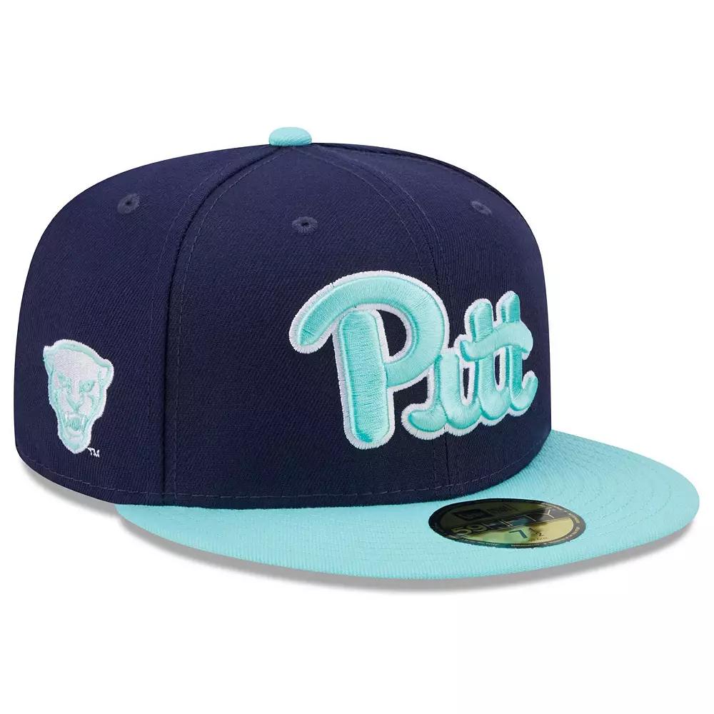 Men's New Era Navy/Light Blue Pitt Panthers 59FIFTY Fitted Hat,  Product Image