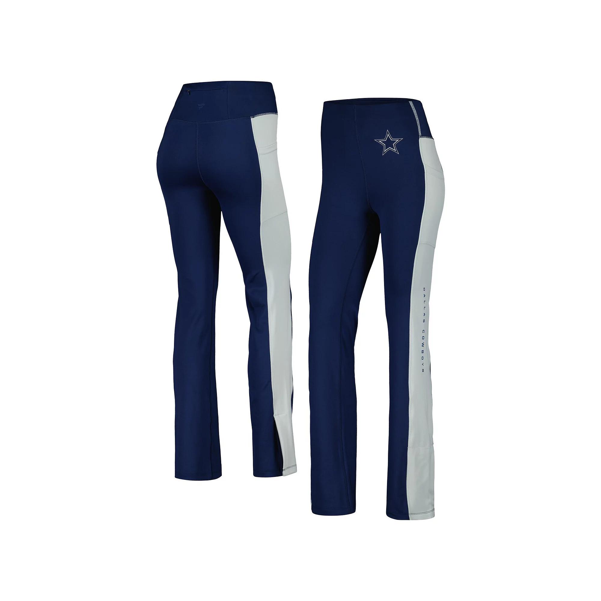 Women's Fanatics Navy Dallas Cowboys Studio Fitted Flared Leggings, Size: Large, Blue Product Image