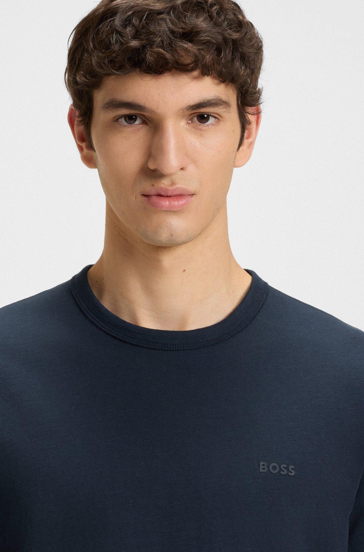 Slub-cotton T-shirt with logo detail Product Image