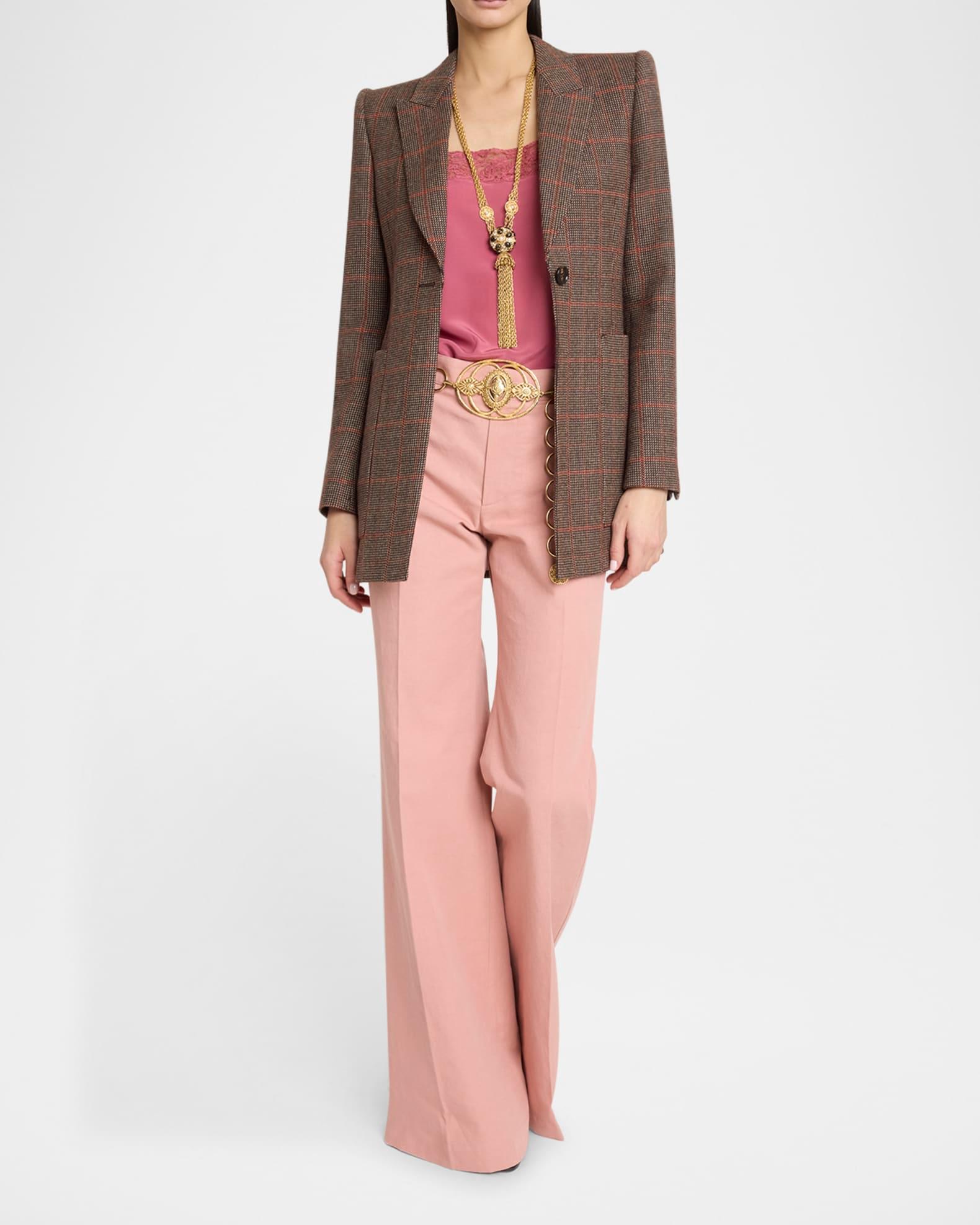 Plaid Single-Breasted Jacket Product Image