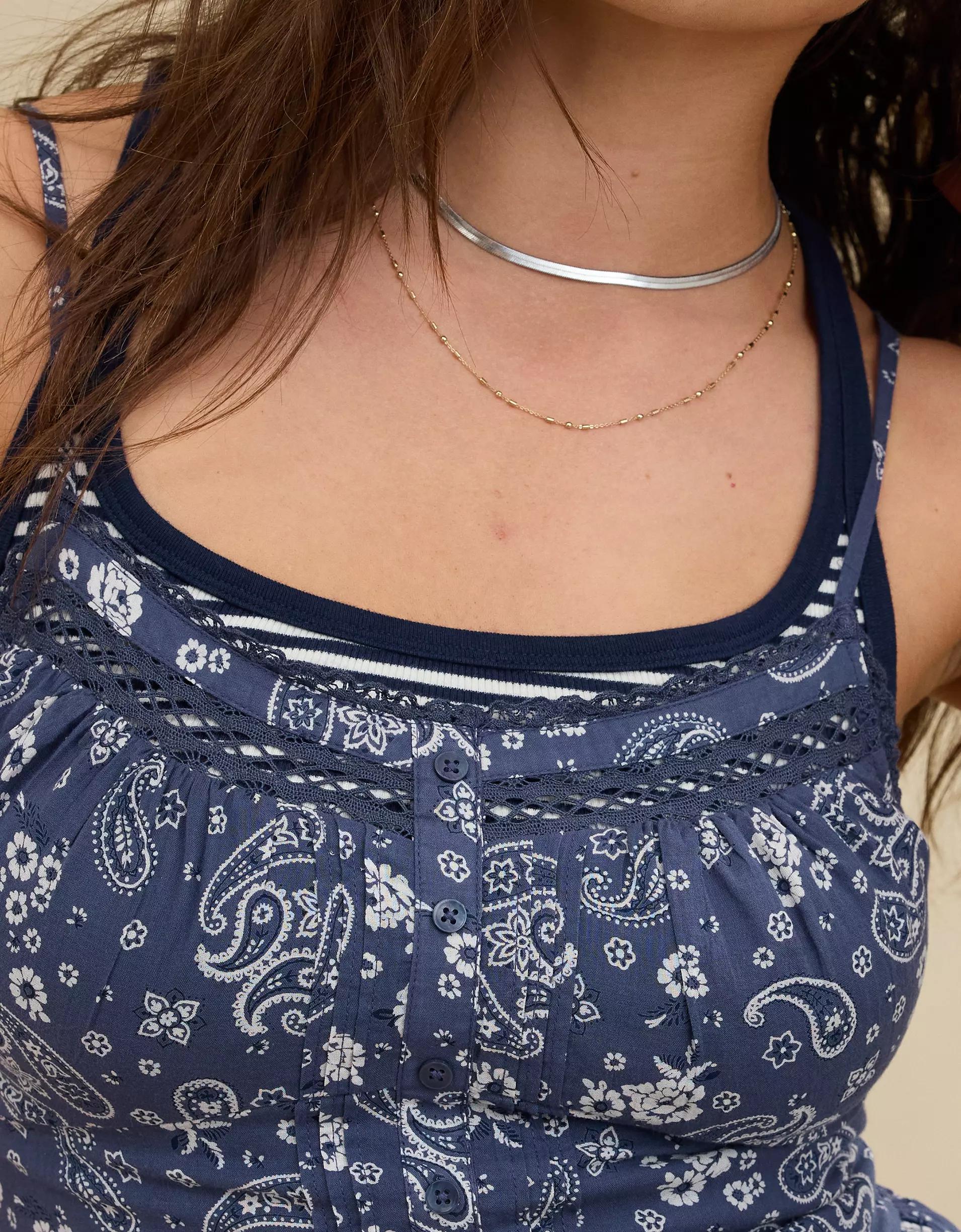 Aerie Button Up Mini Dress Product Image