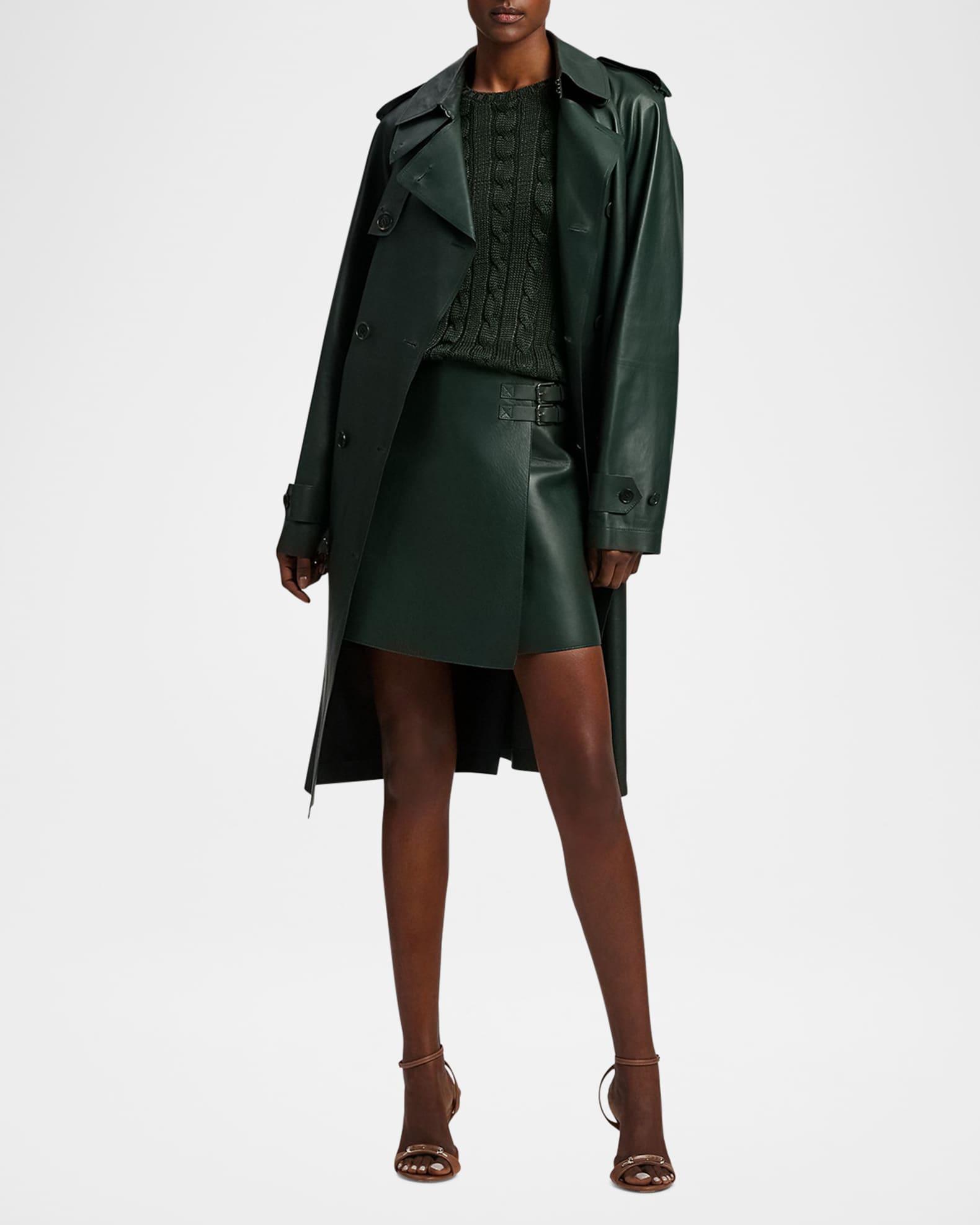 High Shine Cable Knit Crewneck Sweater Product Image