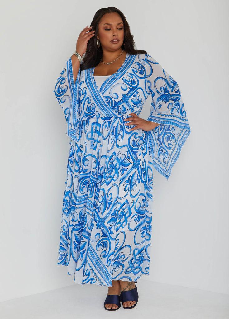 Scarf Print Maxi Dress Product Image