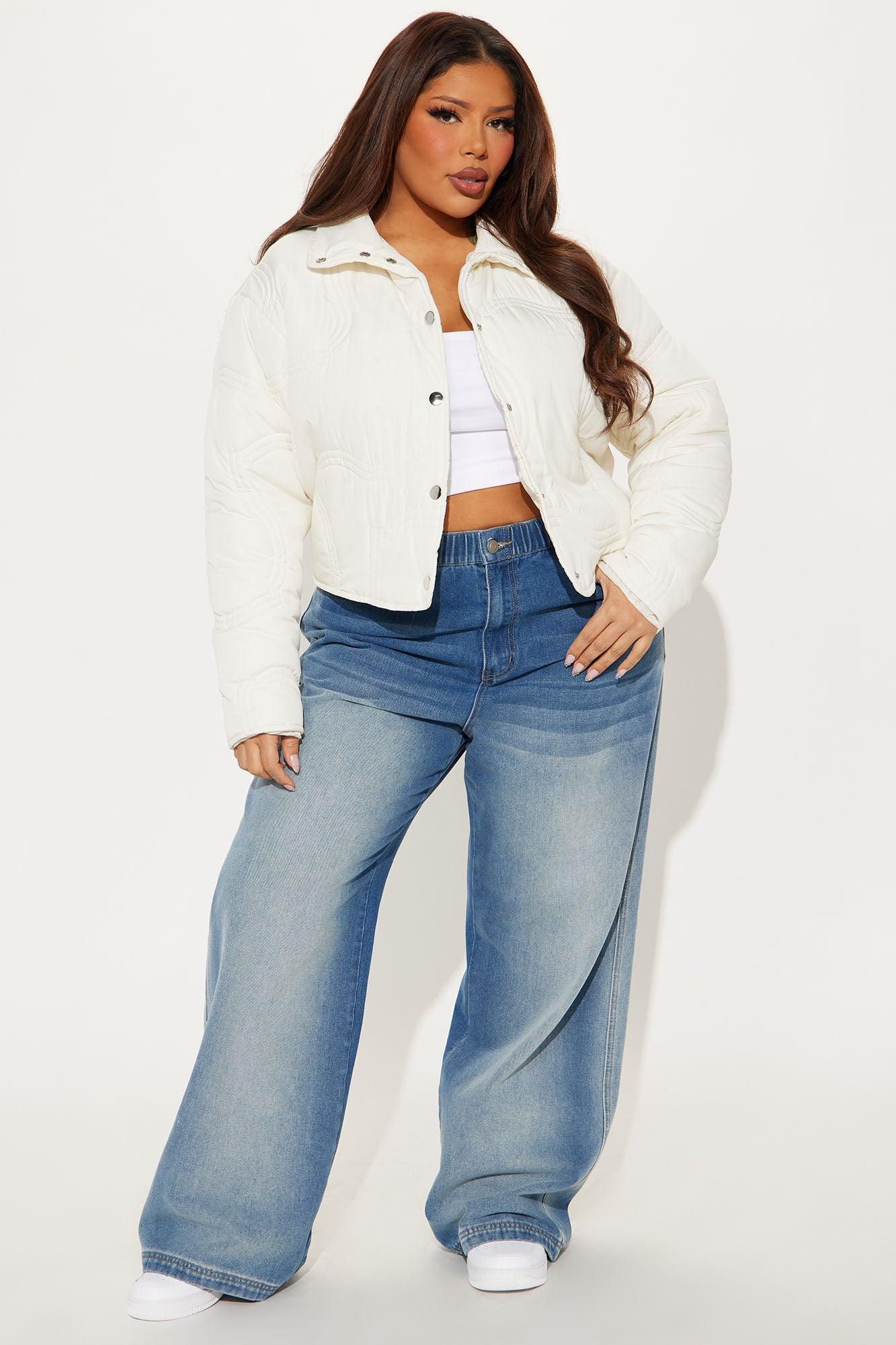 Sky High Light Weight Puffer Jacket - Cream Female Product Image