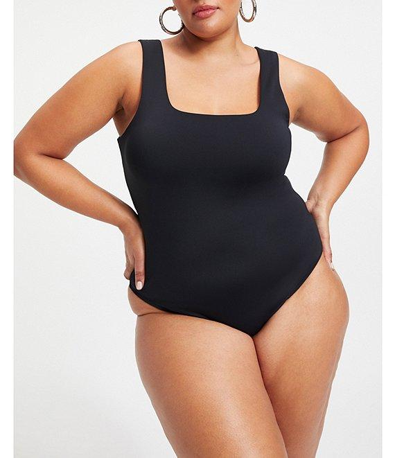 Good American Sculpting Square Neck Modern Tank Bodysuit Product Image