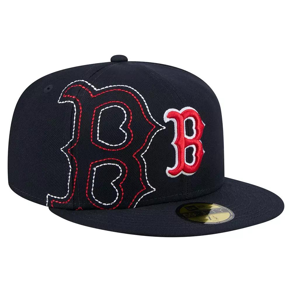 Men's New Era Navy Boston Red Sox Yarn Stitch 59FIFTY Fitted Hat, Size: 7 3/8, Blue Product Image