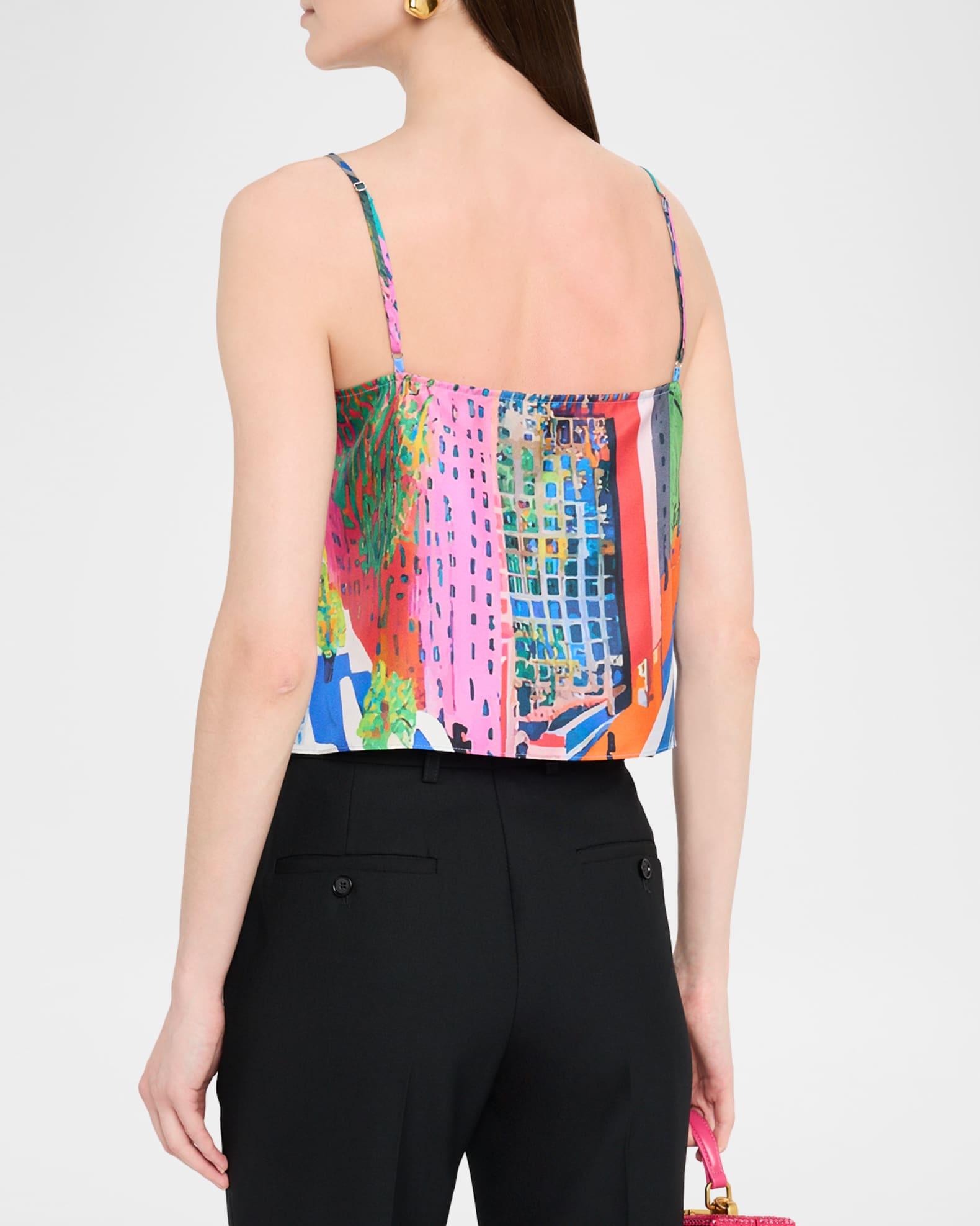 NYC Printed Silk Camisole Product Image