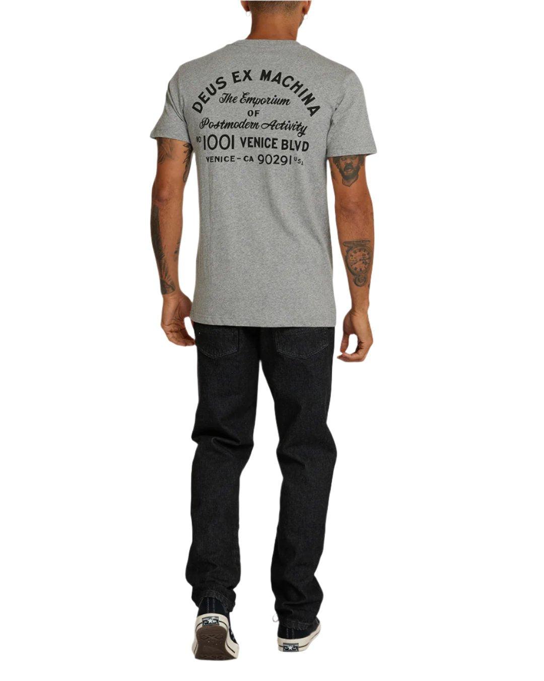 Venice Address Pocket Tee - Grey Marle Product Image