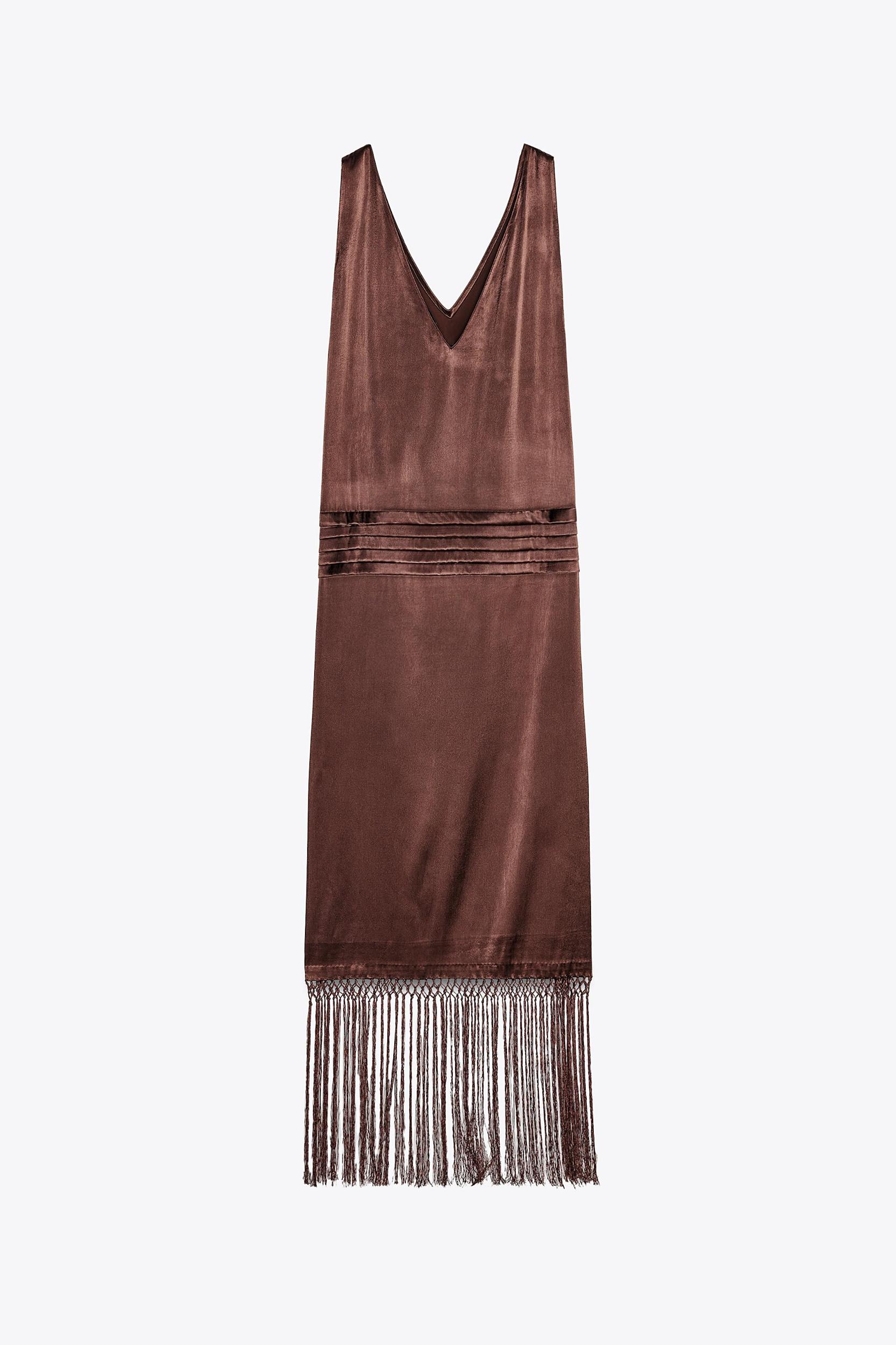 ZW COLLECTION EMBROIDERED FRINGE DRESS Product Image