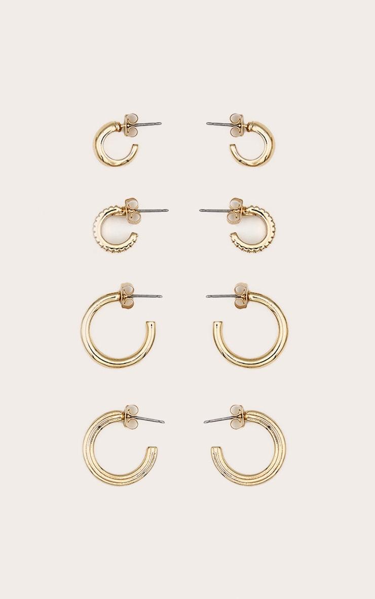 Gold Mini Hoop Earring Multipack Product Image