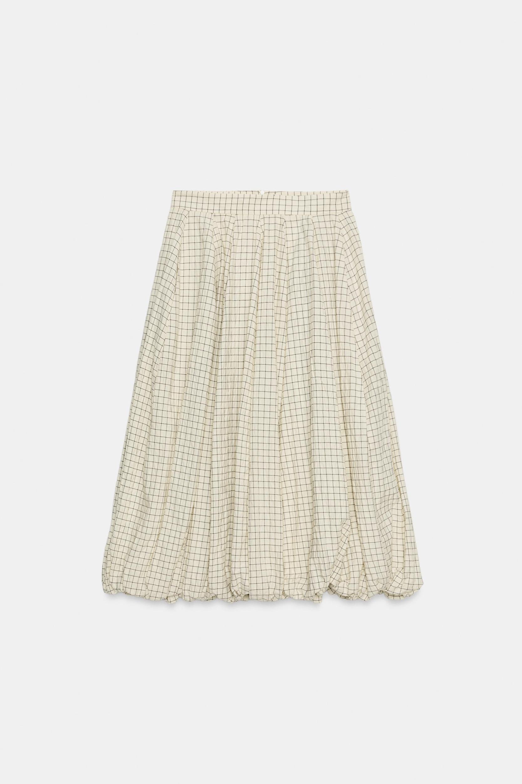 ZW COLLECTION PLAID BALLOON SKIRT Product Image