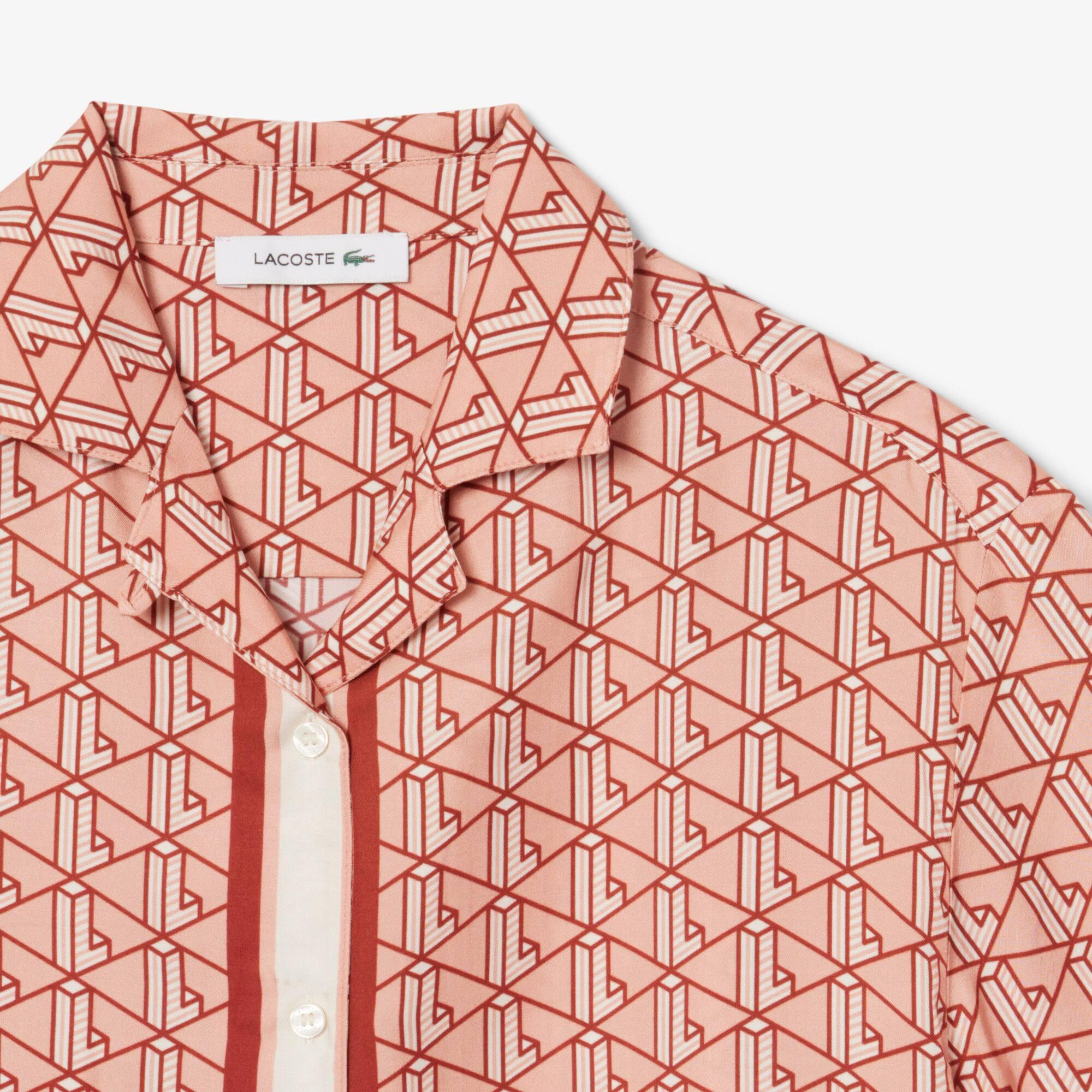 Oversized Monogram Print Shirt Product Image