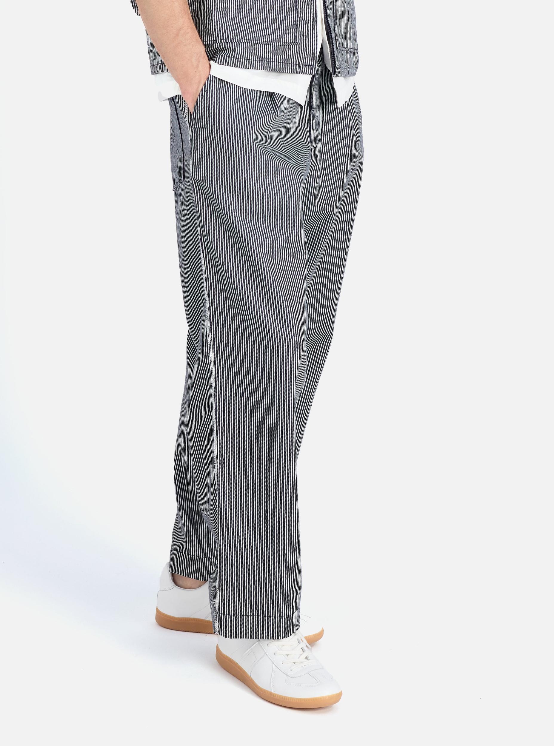 Universal Works Duke Pant in Indigo Hickory Stripe Denim Product Image