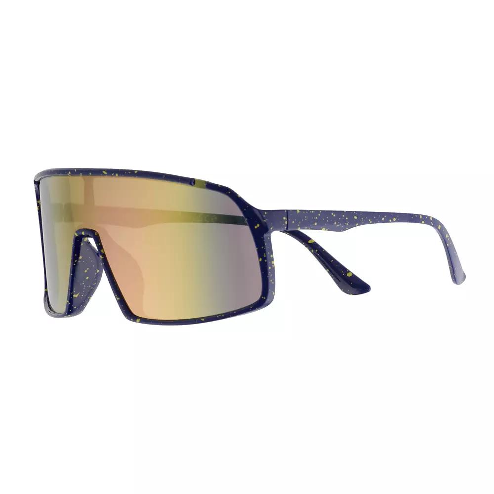 Men's Cali Blue Plastic Shield Sunglasses Product Image