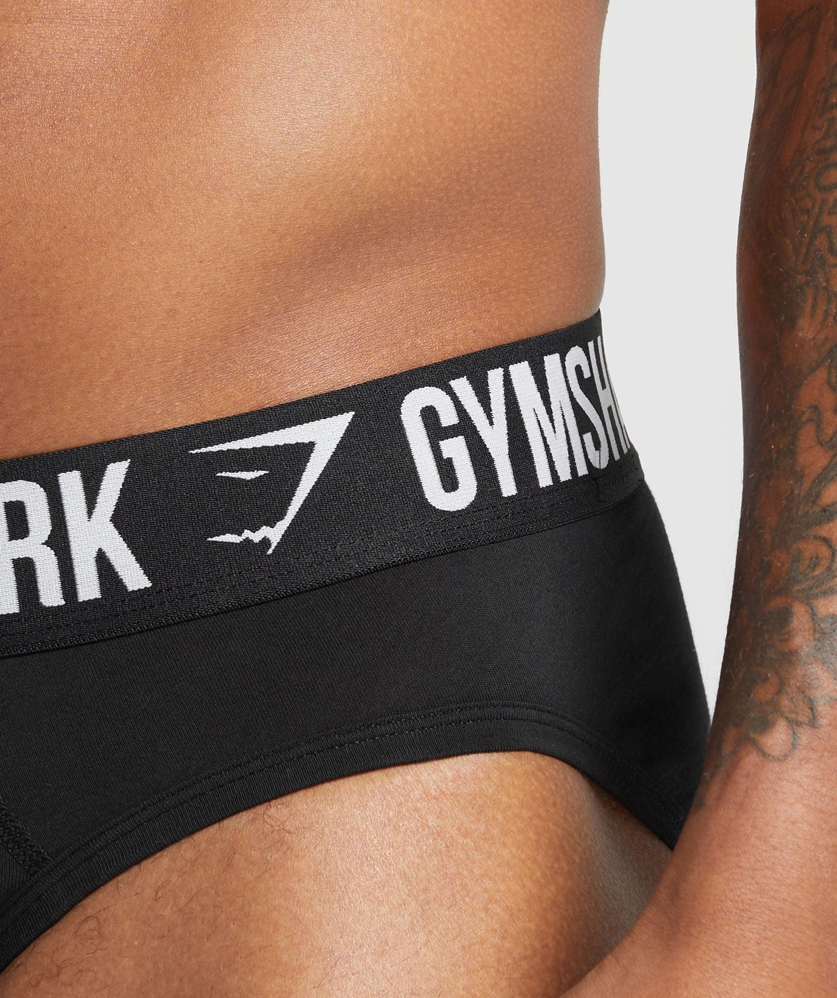 Gymshark Brief 3PK - Black Male Product Image