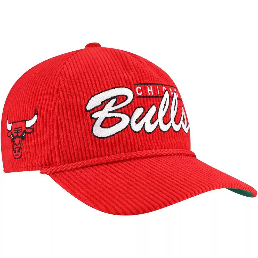 Men's '47 Red Chicago Bulls Double Header Sidepatch Cord Hitch Adjustable Hat Product Image