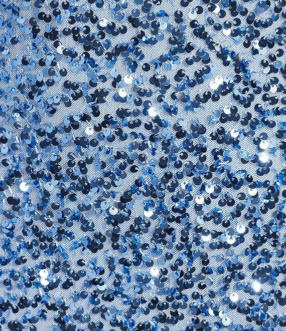 B. Darlin V-Neck Sleeveless Tie Front Sequin Bodycon Dress Product Image