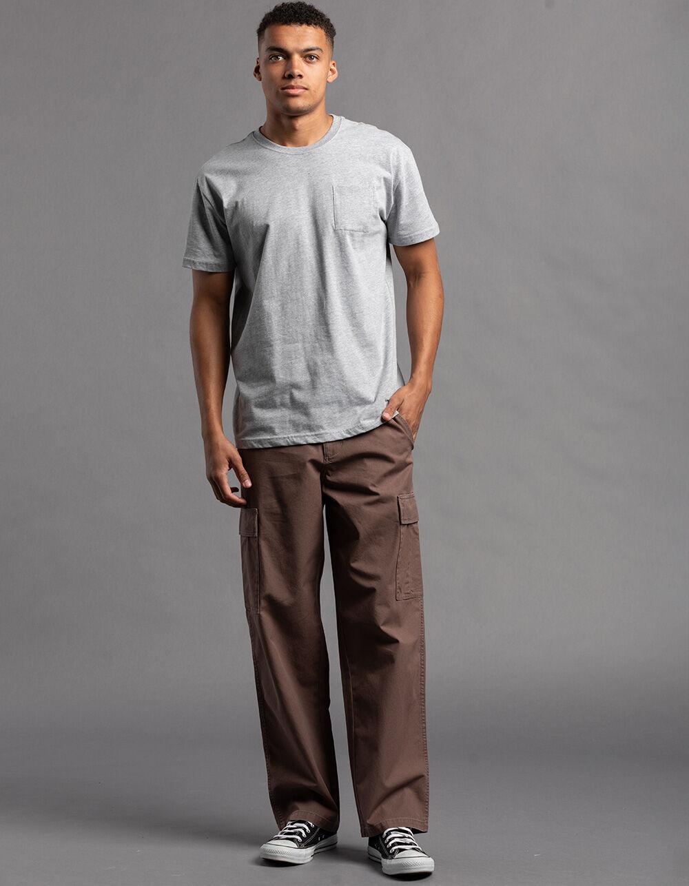 RSQ Mens Loose Cargo Pants - DARK BROWN Product Image