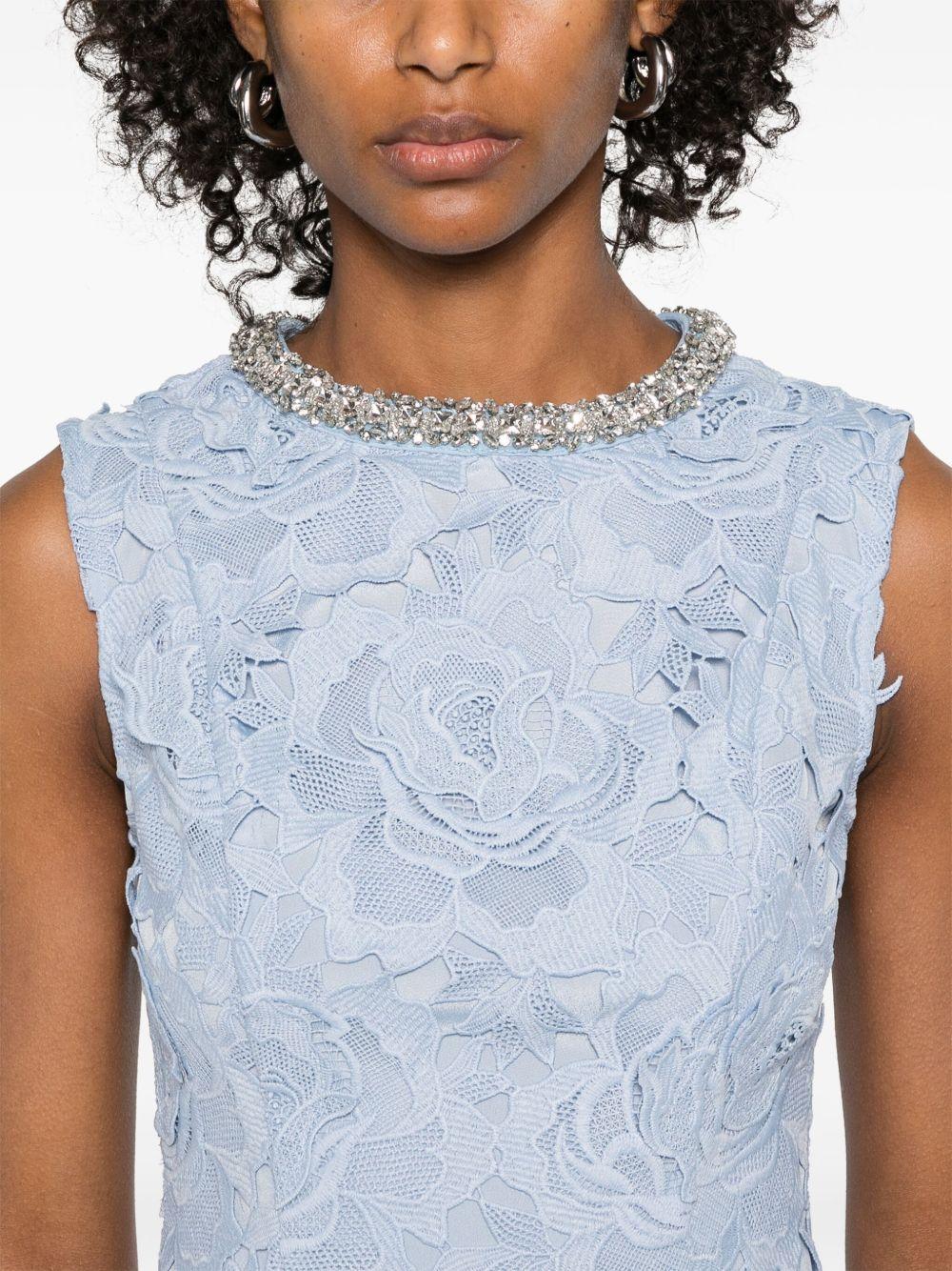 Flower lace mini dress Product Image