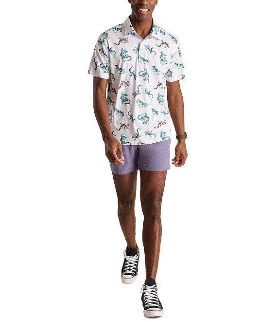 Chubbies Busy Lizard Short Sleeve Printed Peformance Polo Shirt Product Image