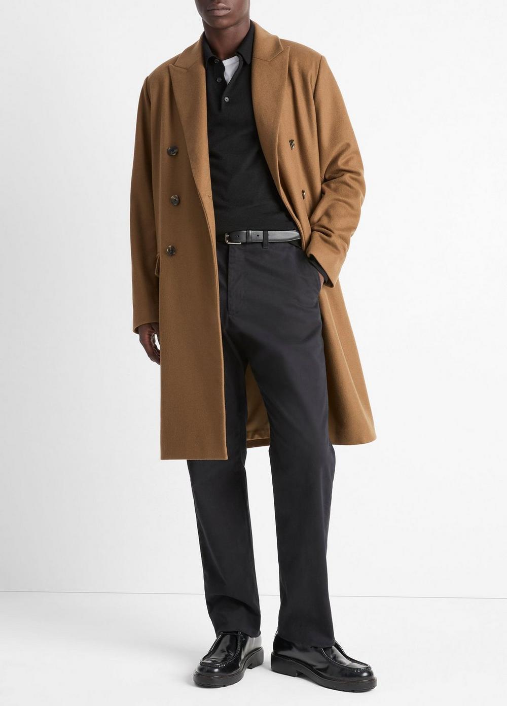 Italian Wool-Blend Double-Breasted Coat Product Image
