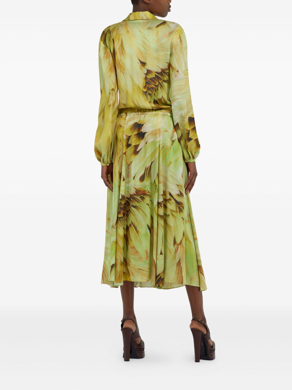 feather-print midi dress Product Image