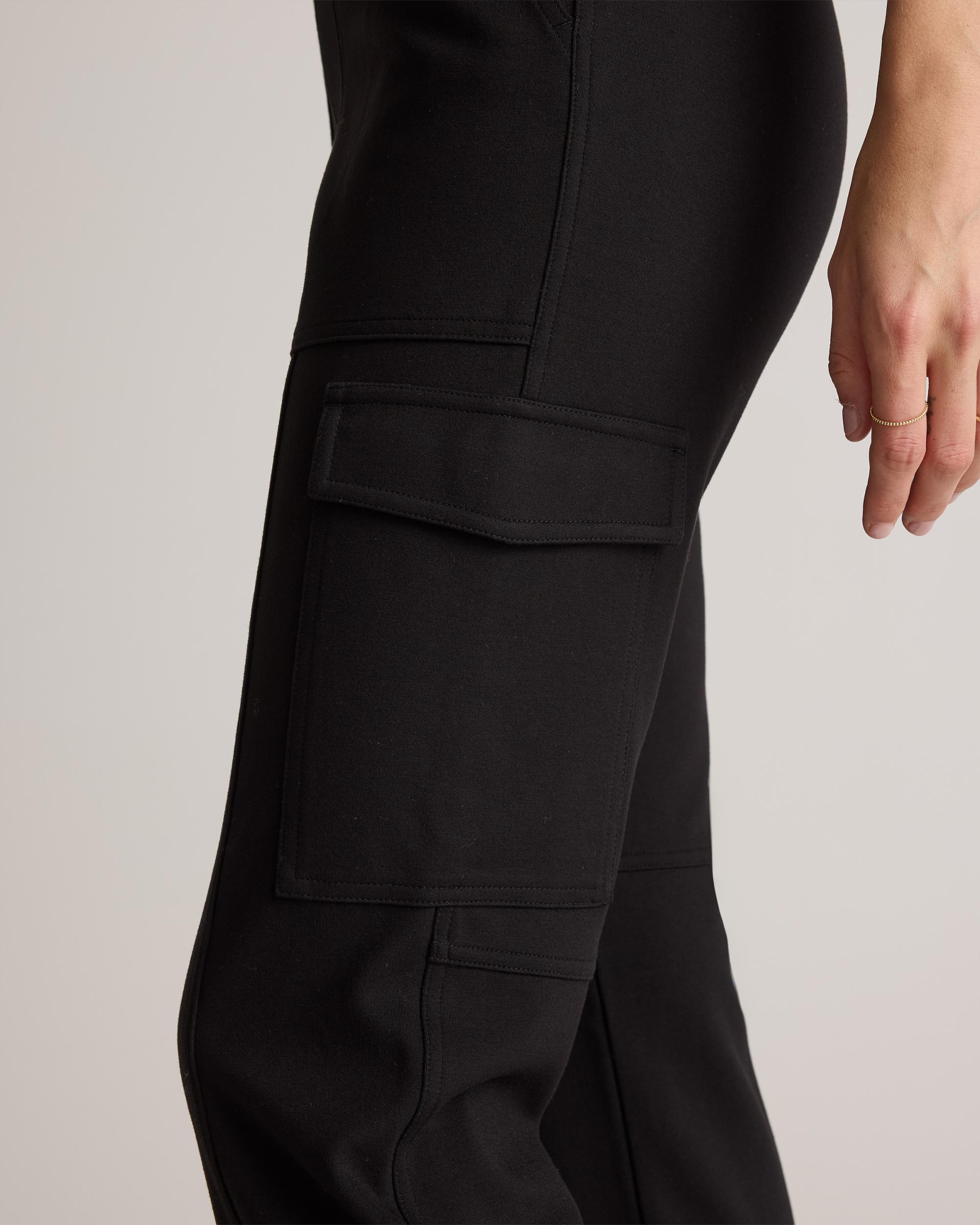 Quince | Women's Ultra-Stretch Ponte Tapered Cargo Pants Size XL, Rayon Product Image
