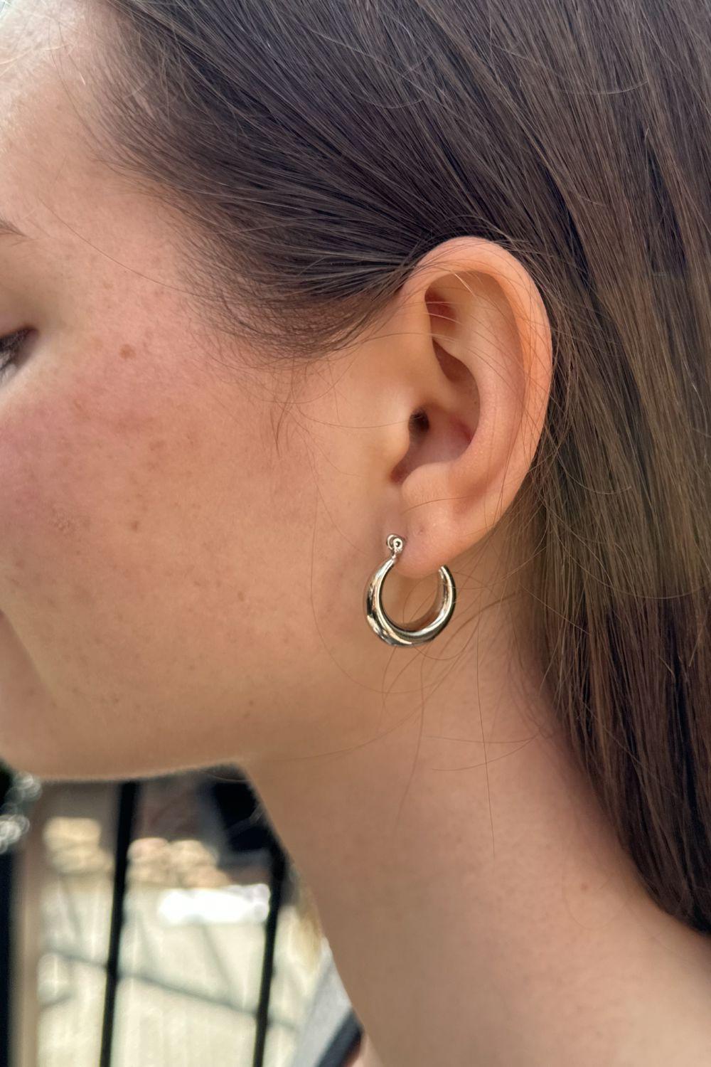 Thick Hoop Earrings Product Image