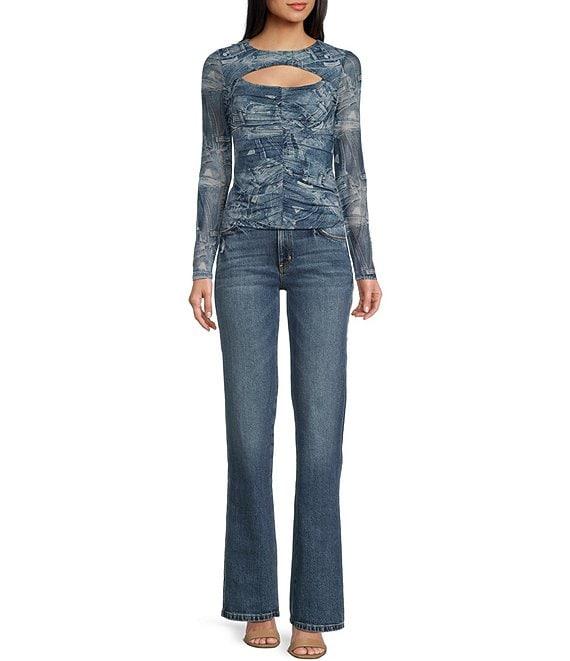 Guess Mid Rise Straight Jeans Product Image