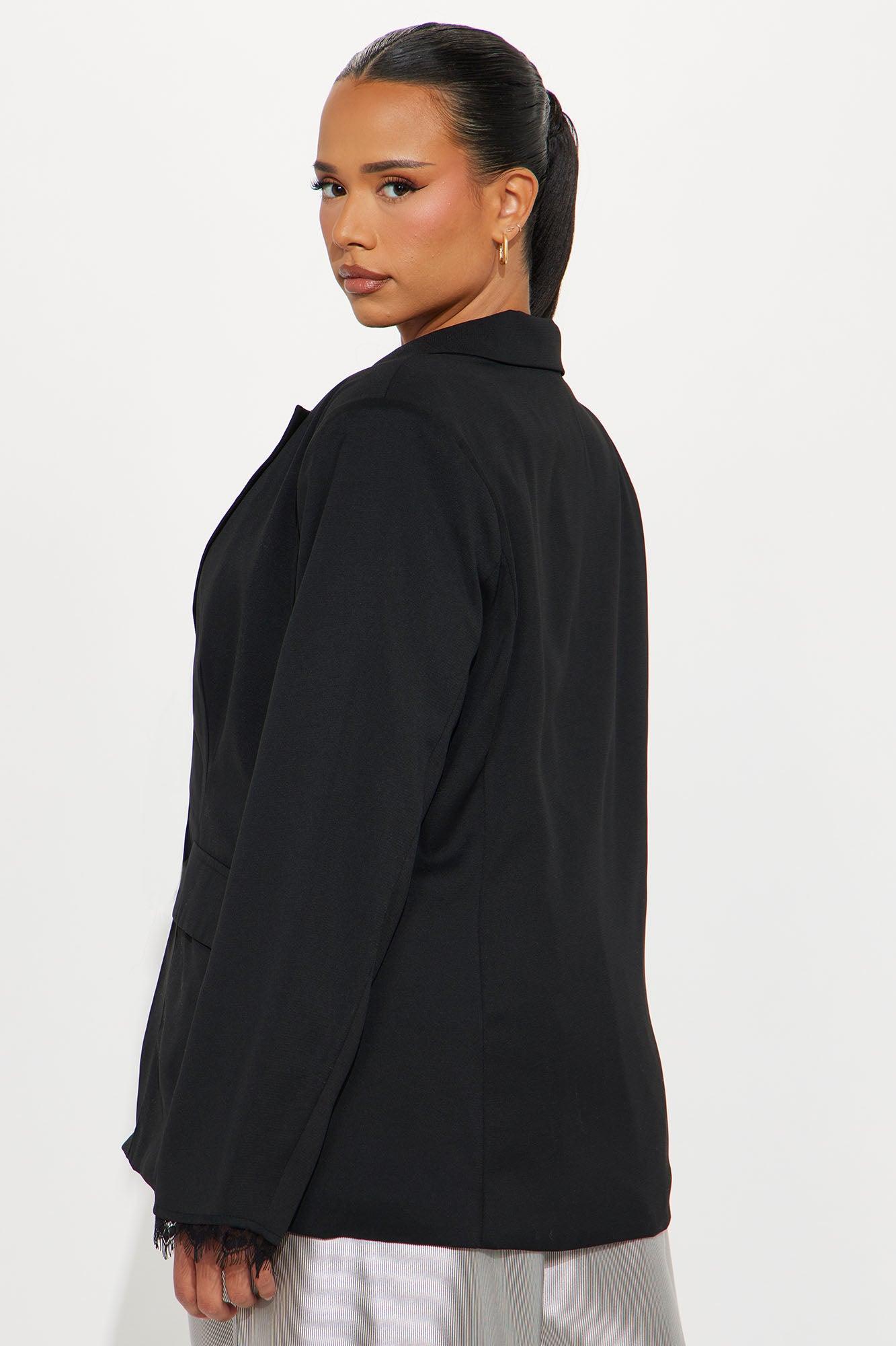 Just A Peak Blazer - Black Product Image