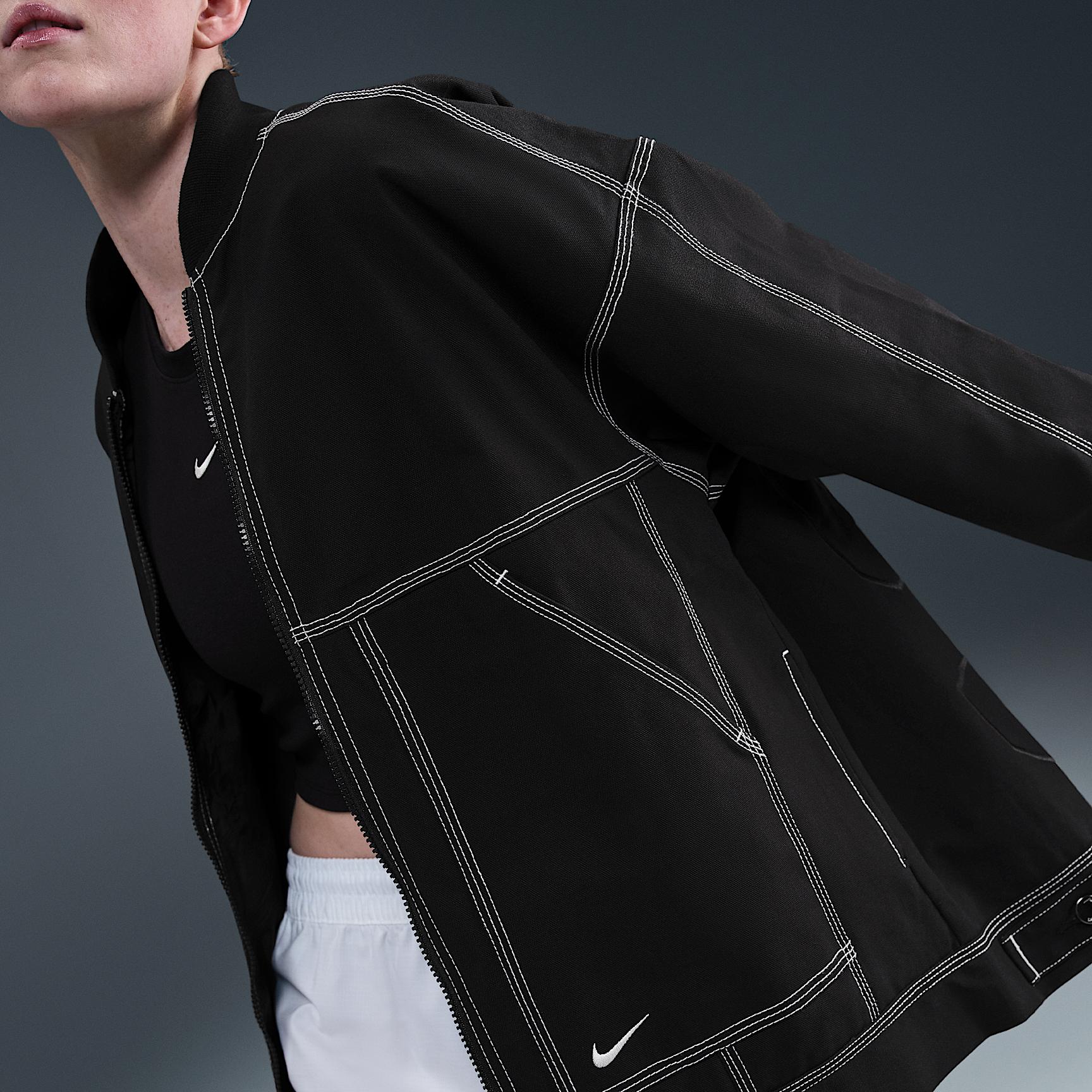 Womens Nike Sportswear Oversized Graphic Cargo Jacket | IB2037-010 Product Image