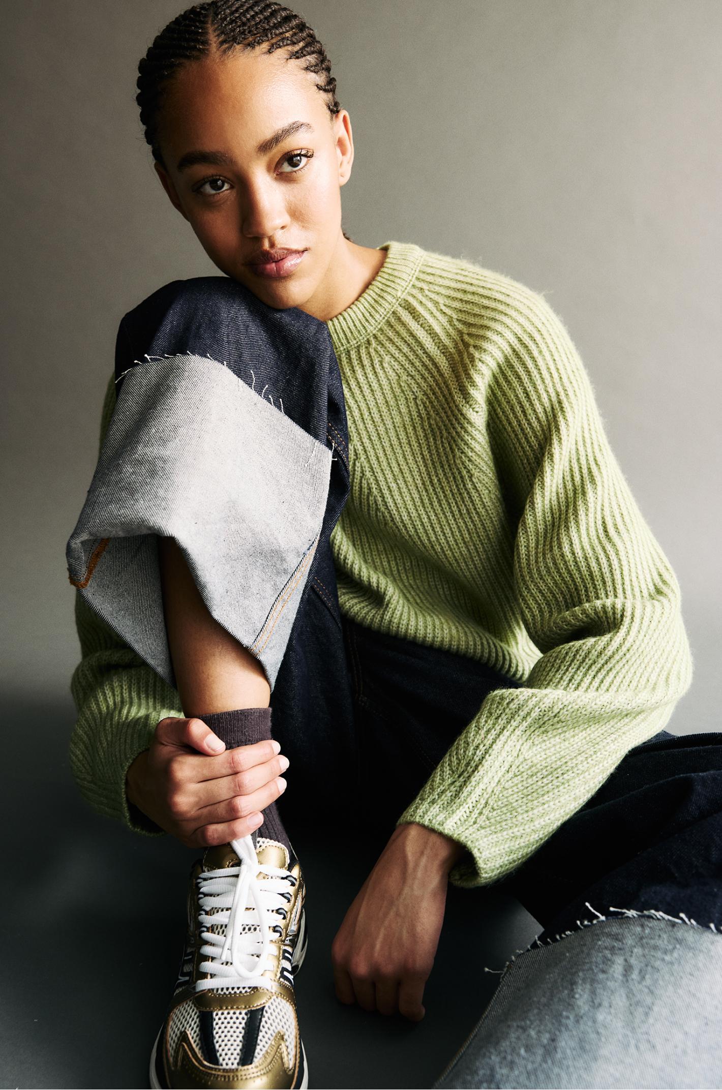 Soft purl knit sweater Product Image