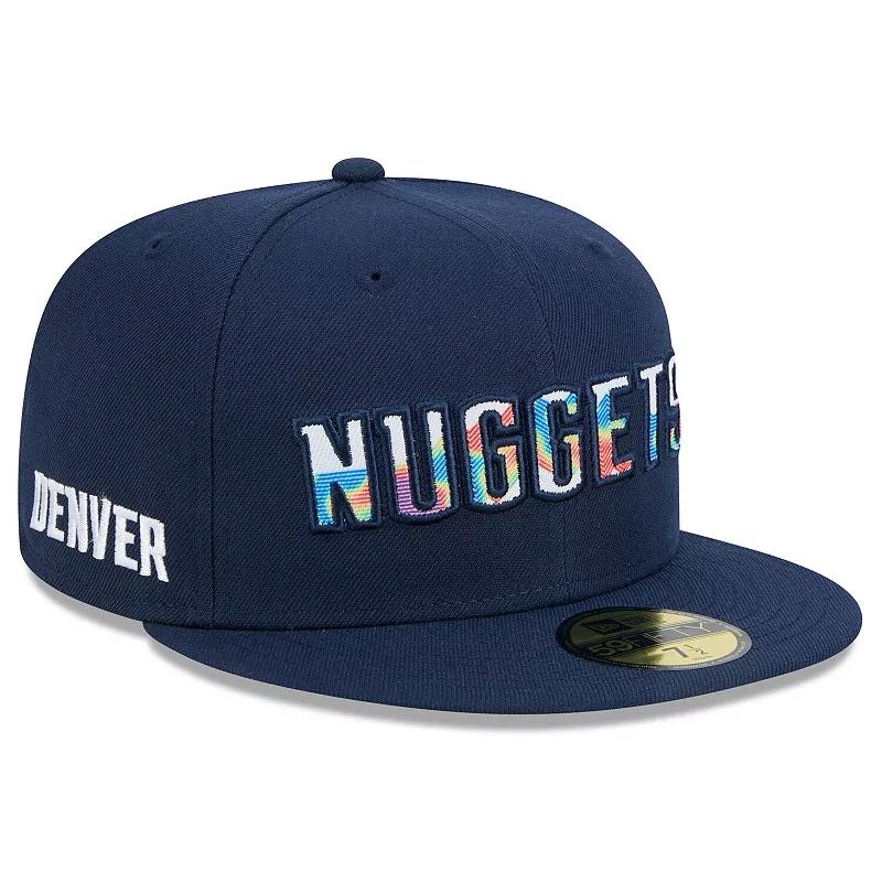 Men's New Era  Navy Denver Nuggets 2024/25 City Edition Alternate 59FIFTY Fitted Hat, Size: 7 7/8, Nug Blue Product Image