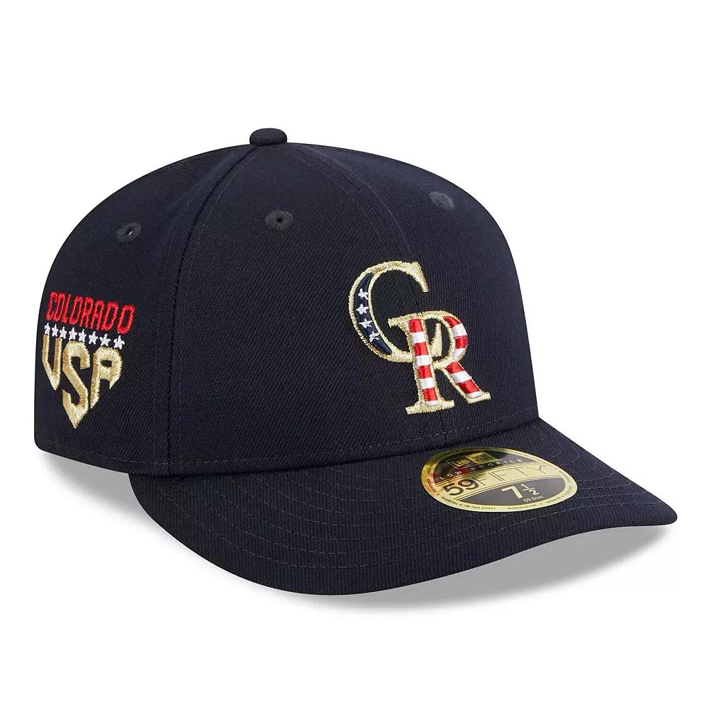 Men's New Era  Navy Colorado Rockies 2023 Fourth of July Low Profile 59FIFTY Fitted Hat, Size: 7 1/2, Blue Product Image