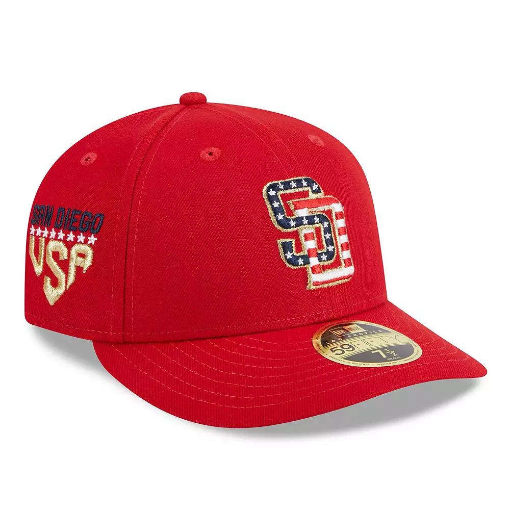 Men's New Era Red San Diego Padres 2023 Fourth of July Low Profile 59FIFTY Fitted Hat,  Product Image