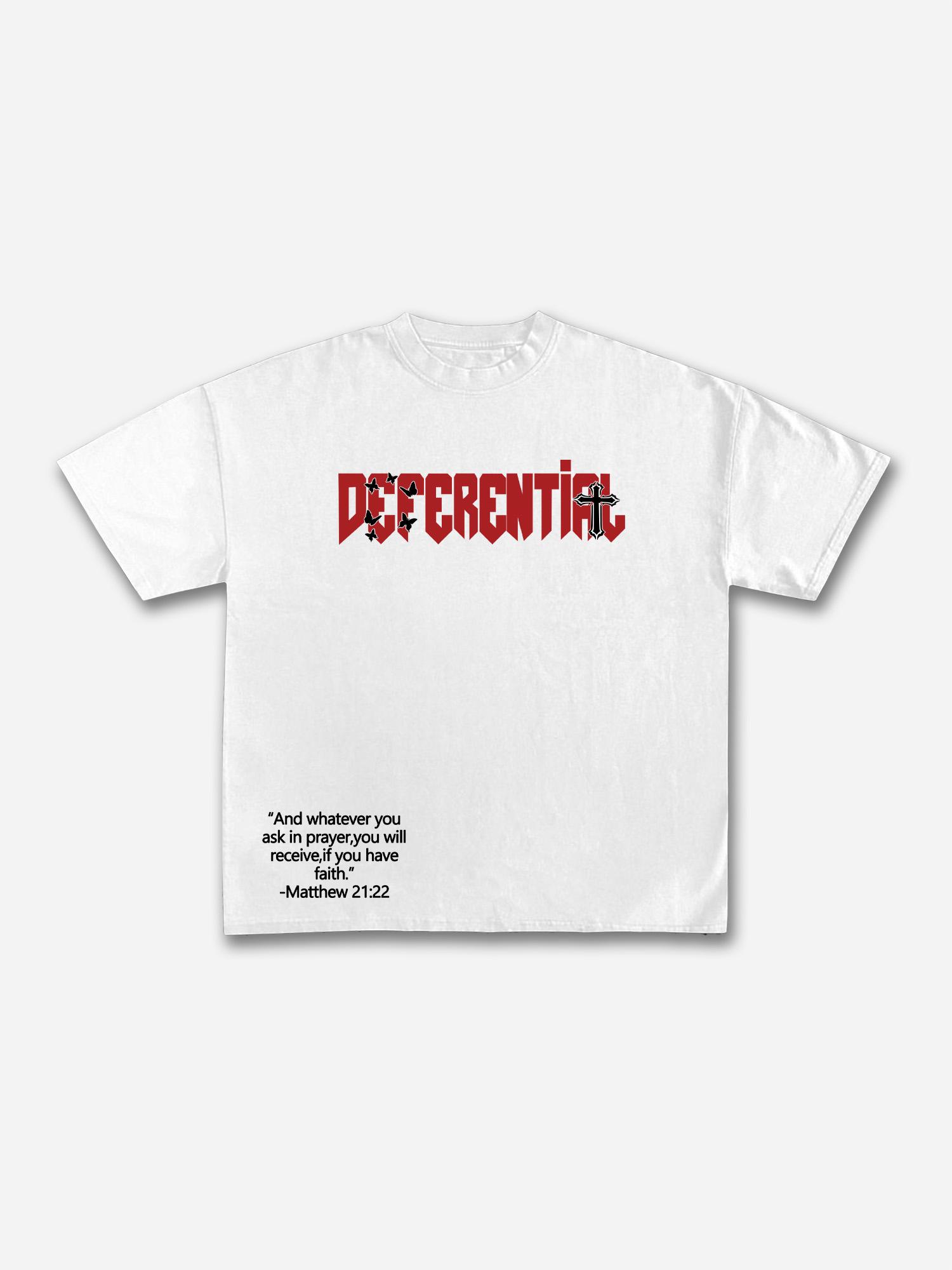 Men's Butterfly Faith Cross Vintage Graphic Cotton T-Shirt Product Image