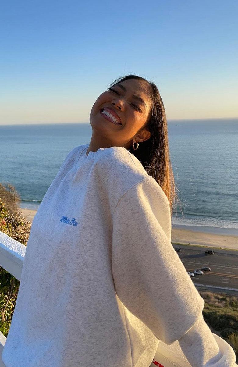 Steal Your Heart Oversized Sweater Grey Marle Product Image