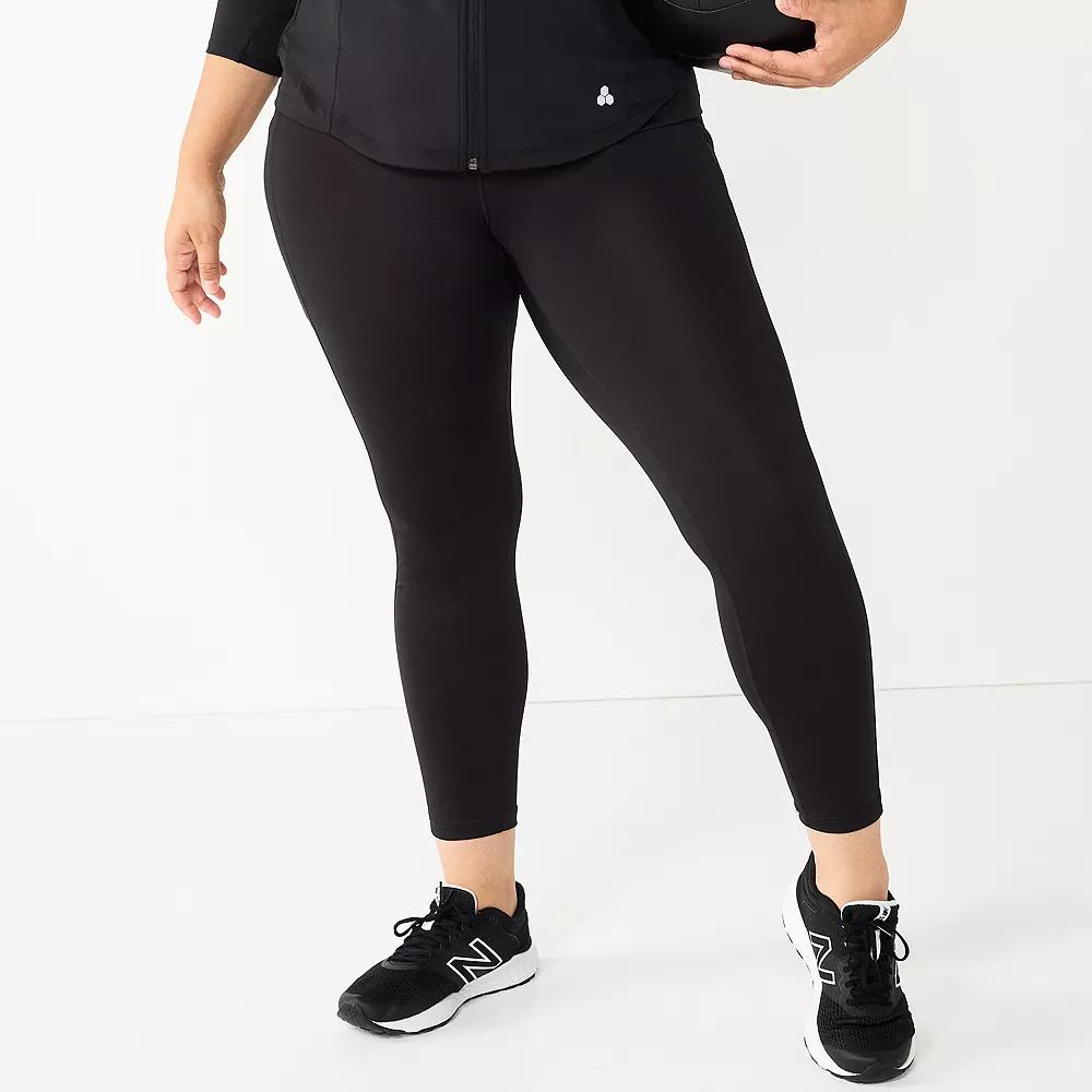 Women's Tek Gear® Ultrastretch High-Waisted Side Pocket 7/8 Leggings, Size: Large, Black Product Image