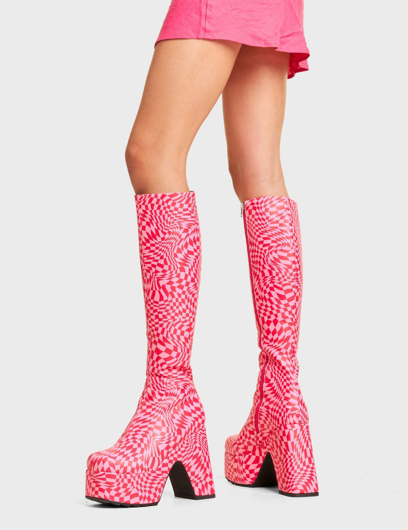 Willpower Platform Knee High Boots Product Image