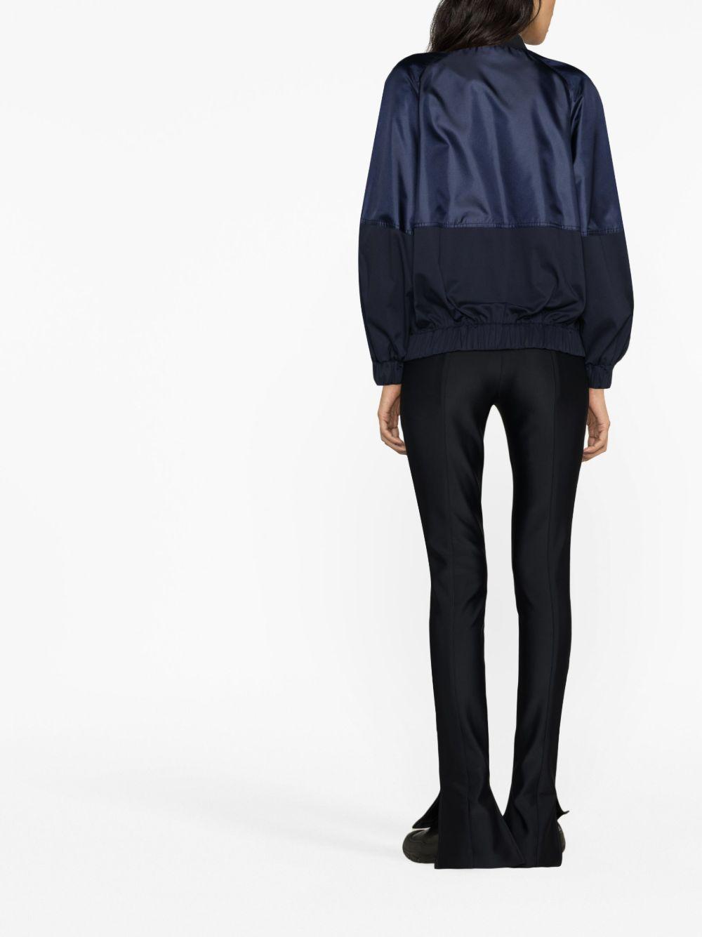 MONCLER Gobie Satin And Cotton-blend Twill Bomber Jacket In Navy Product Image