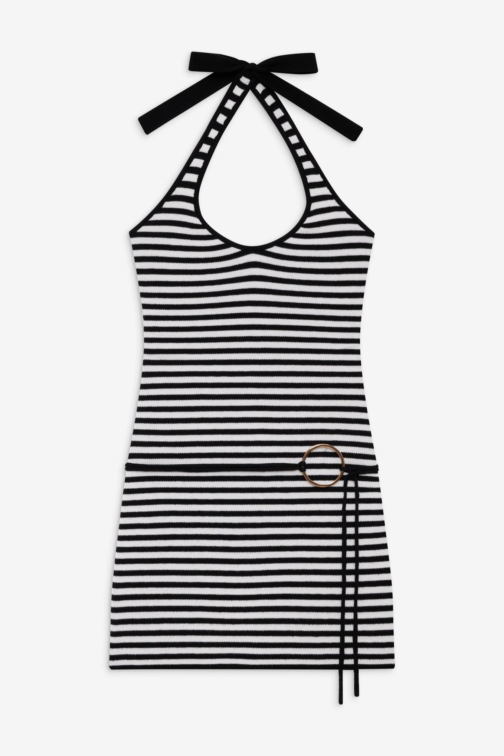 Dolly Knit Mini Dress - Jet Stripe Product Image
