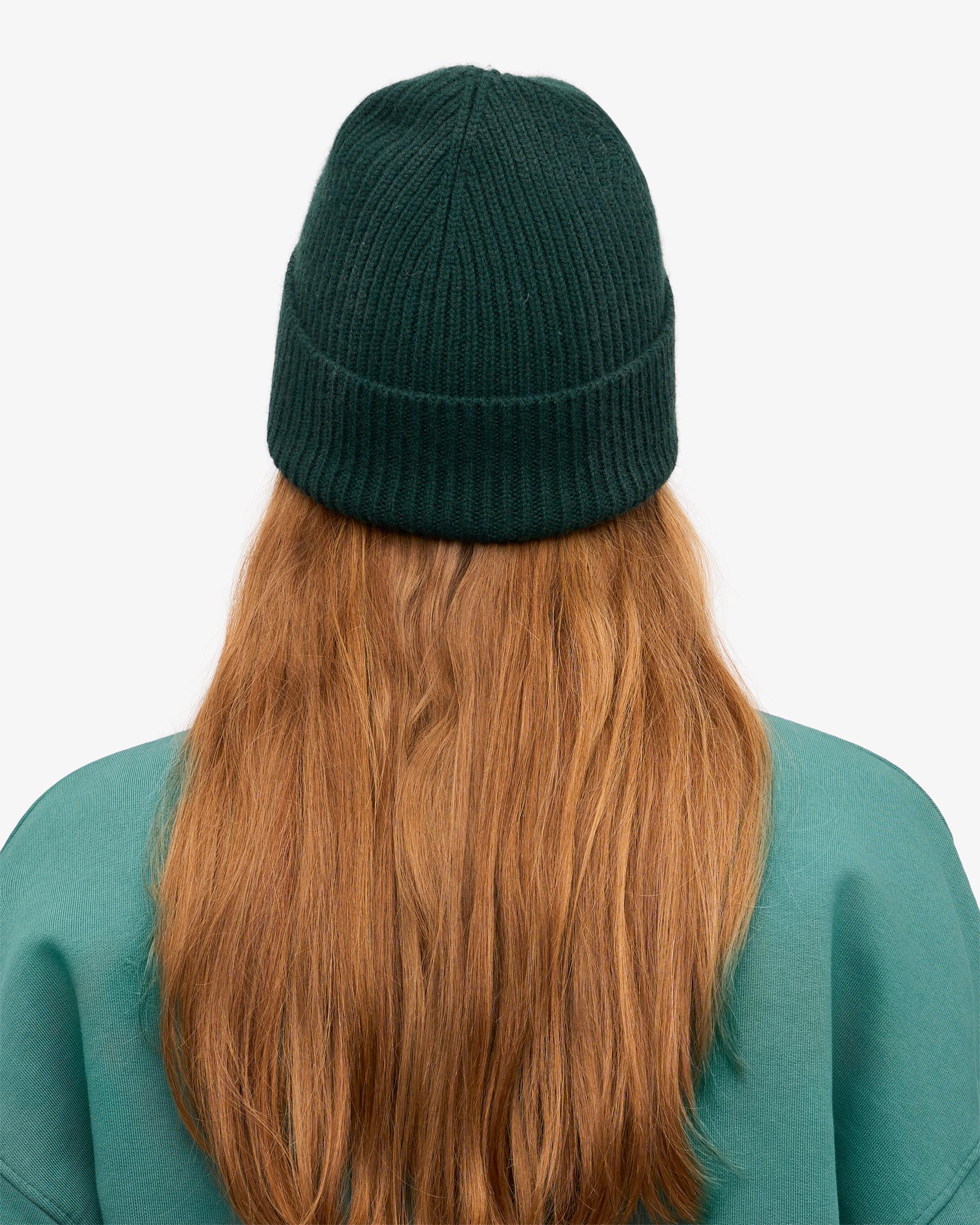 Merino Wool Beanie - Emerald Green Product Image
