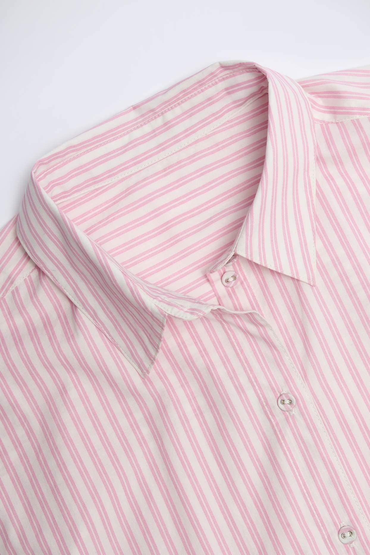 Oversized Shirt in Pink Stripe Product Image