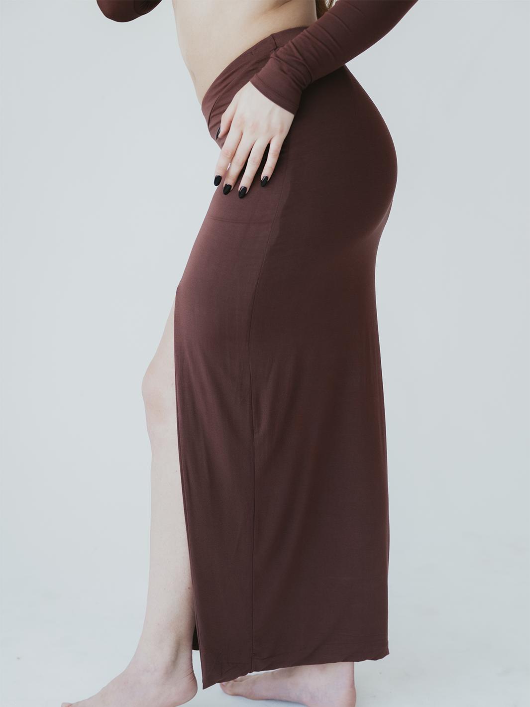 V Cut Maxi Skirt Product Image