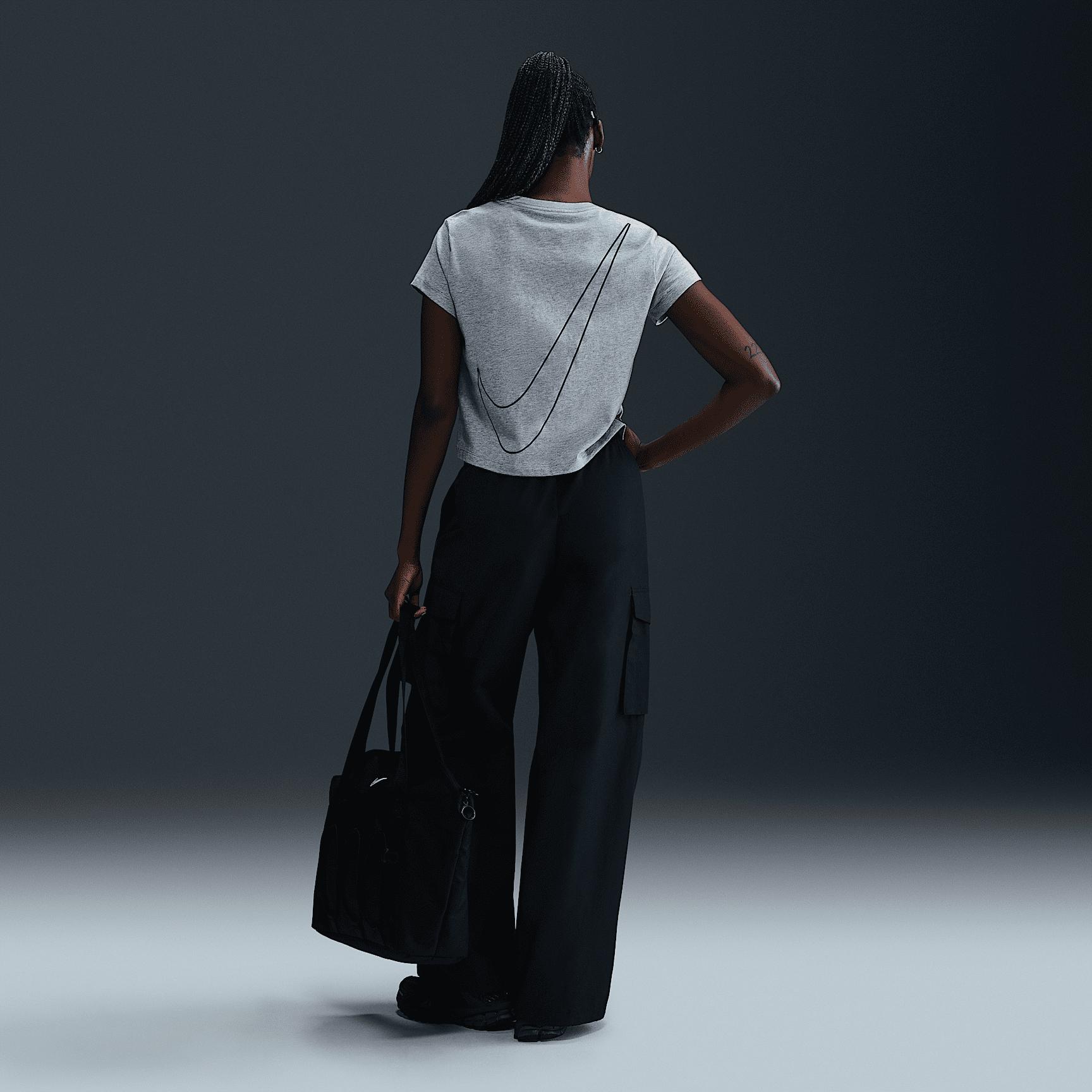 Womens Nike Sportswear Club Short-Sleeve Cropped Graphic T-Shirt | HF9456-063 Product Image