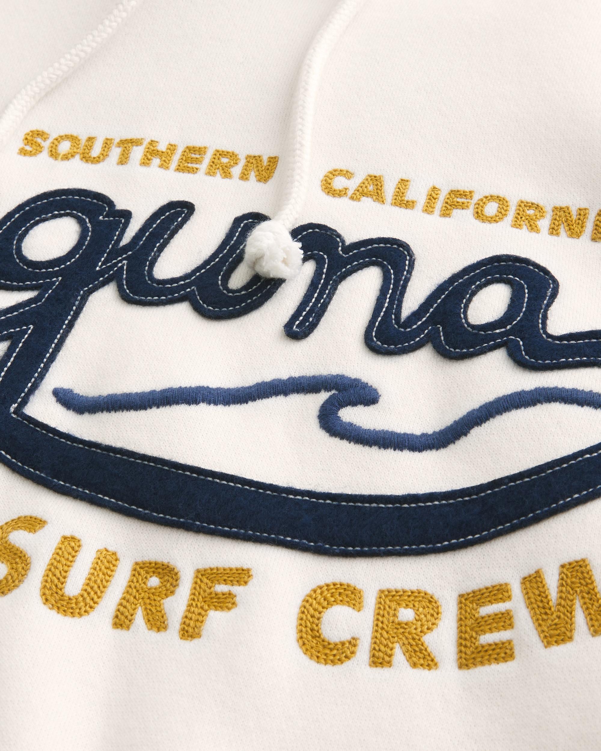 Waffle-Lined Hollister Surfboards Graphic Hoodie Product Image