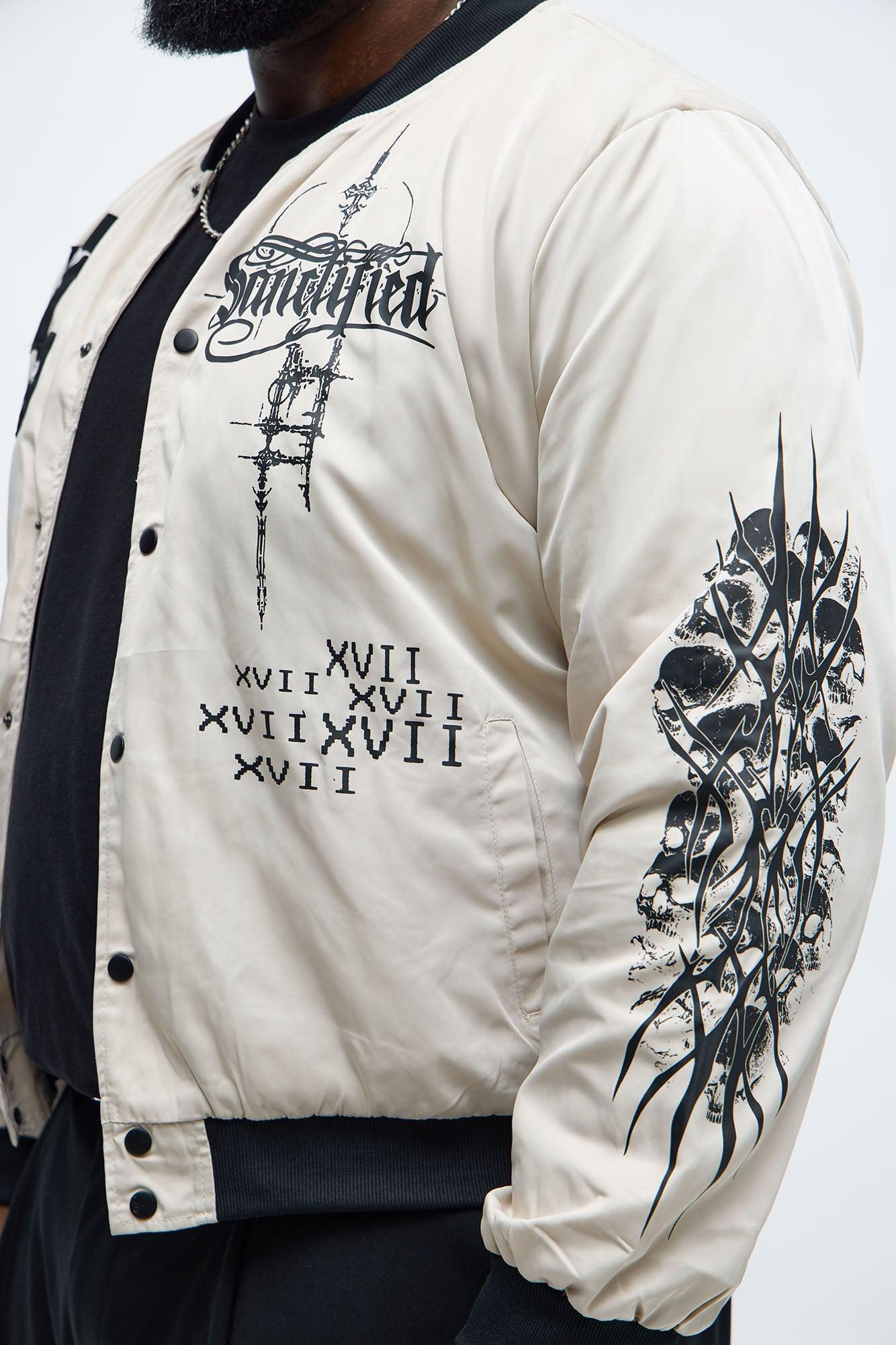 Eternal Blessings Bomber Jacket - Khaki/combo Product Image