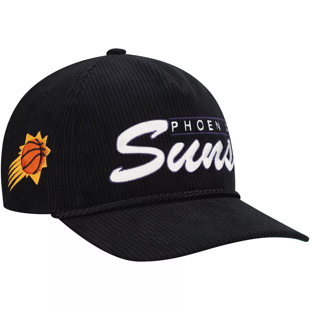 Mens 47 Black Phoenix Suns Double Header Sidepatch Cord Hitch Adjustable Hat Product Image