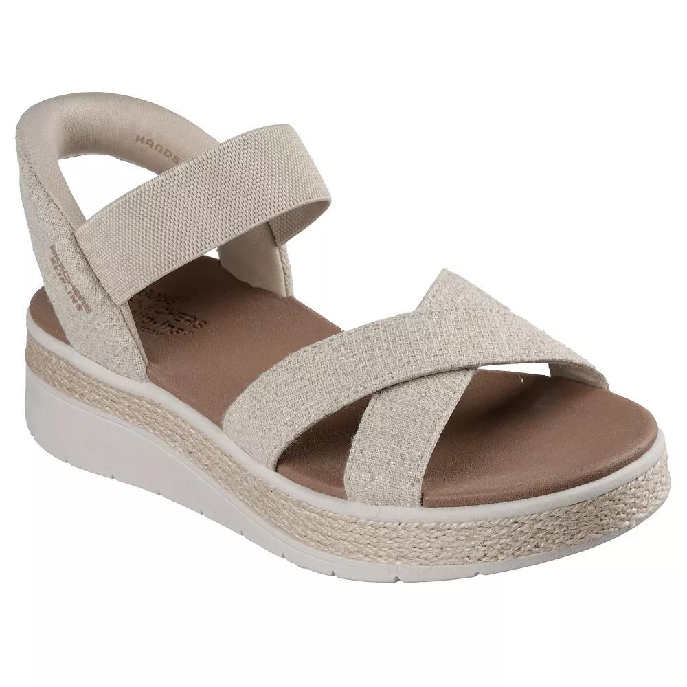 BOBS by Skechers Hands Free Slip-ins® Sun Ray Bright Take Women's Sandals, Size: 8.5, Natural Product Image