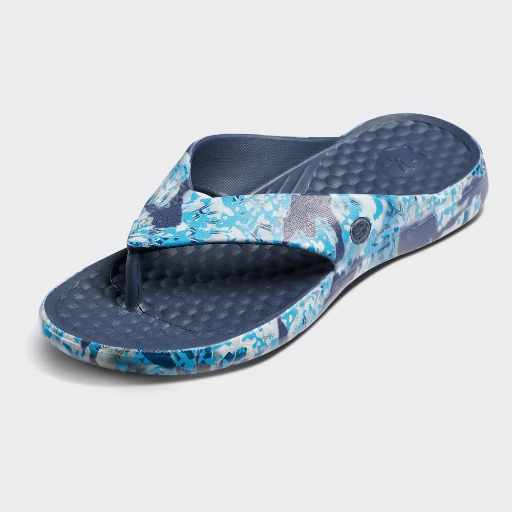 Joybees Adult Casual Flip Sandals - Dark Blue/Light Blue 13 Product Image